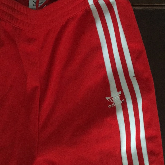 Adidas Red Trackpants Mens Medium US - Picture 2 of 5
